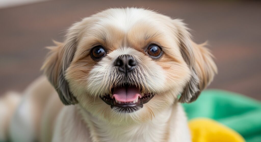 シーズーが笑っている