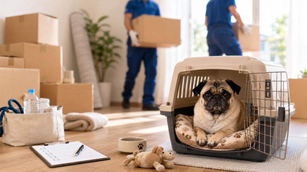 犬と引越し業者